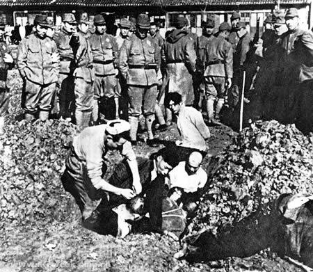 Chinese civilians to be buried alive