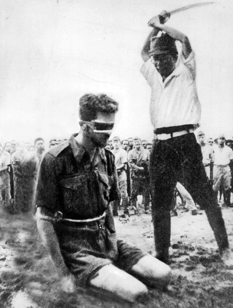 POW a moment before he was beheaded by a Japanese soldier