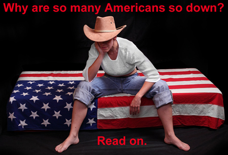 American depressed about loss of freedom that the flag symbolizes