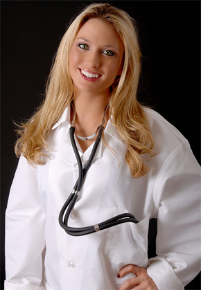 model portraying a doctor